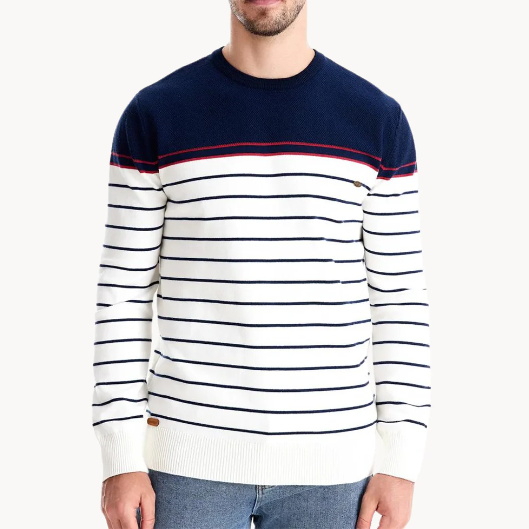 Lindel® | Striped Cotton Sweater - Image 9