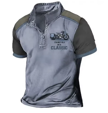 Lindo® | Vintage Motorcycle Style Polo Shirt - Image 3