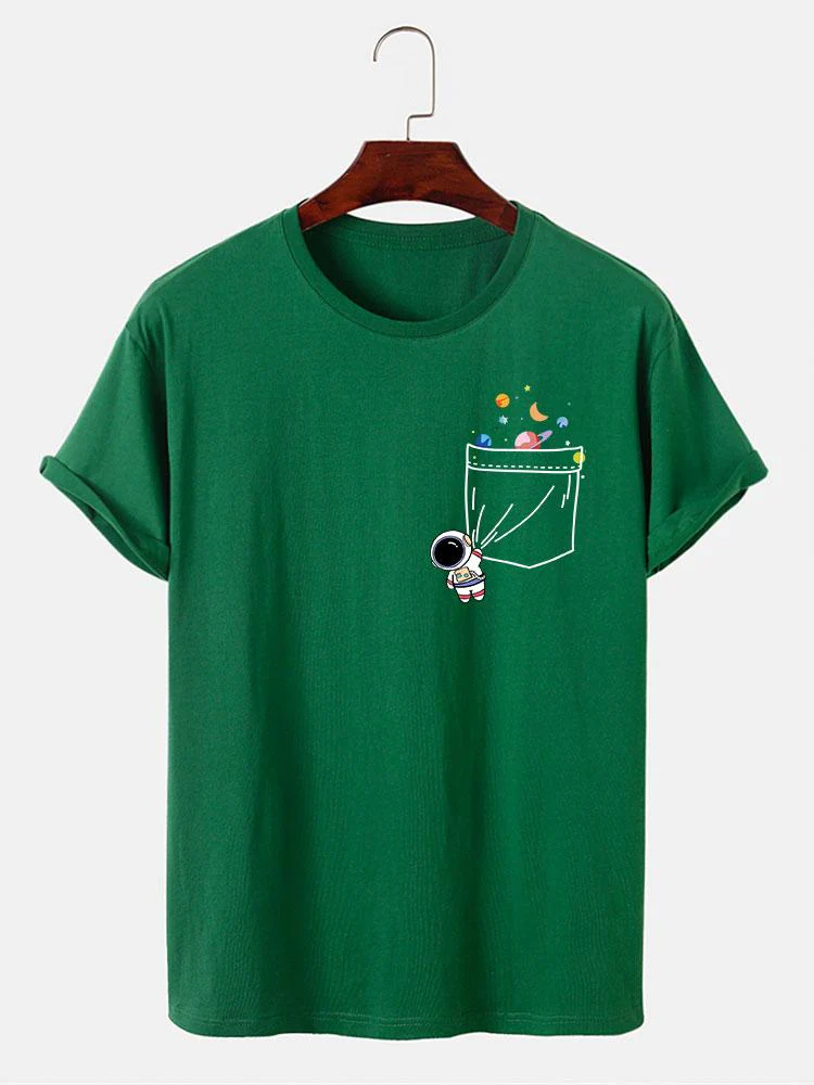 Lino® | Astronaut Space Pocket Print T-Shirt - Image 11