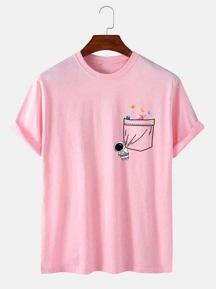 Lino® | Astronaut Space Pocket Print T-Shirt - Image 4