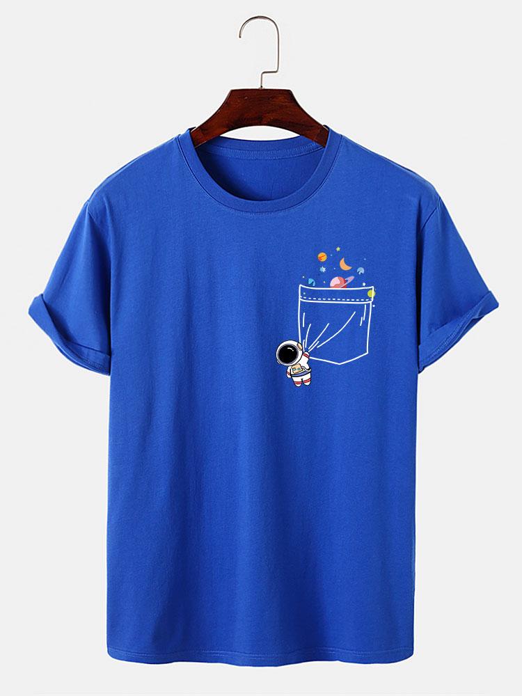 Lino® | Astronaut Space Pocket Print T-Shirt - Image 8