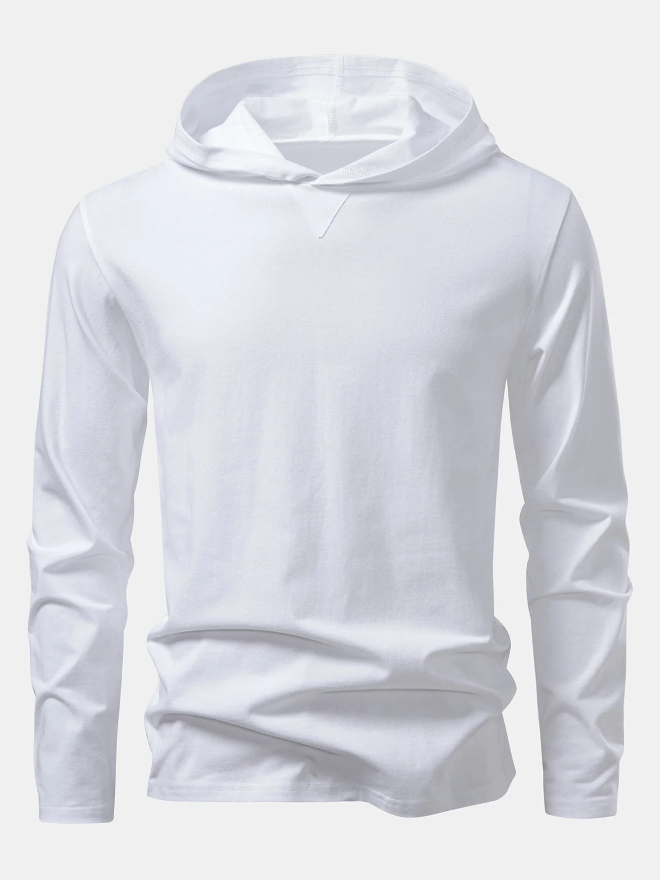Lino® | Long Sleeved Cotton Hooded T-Shirt - Image 10