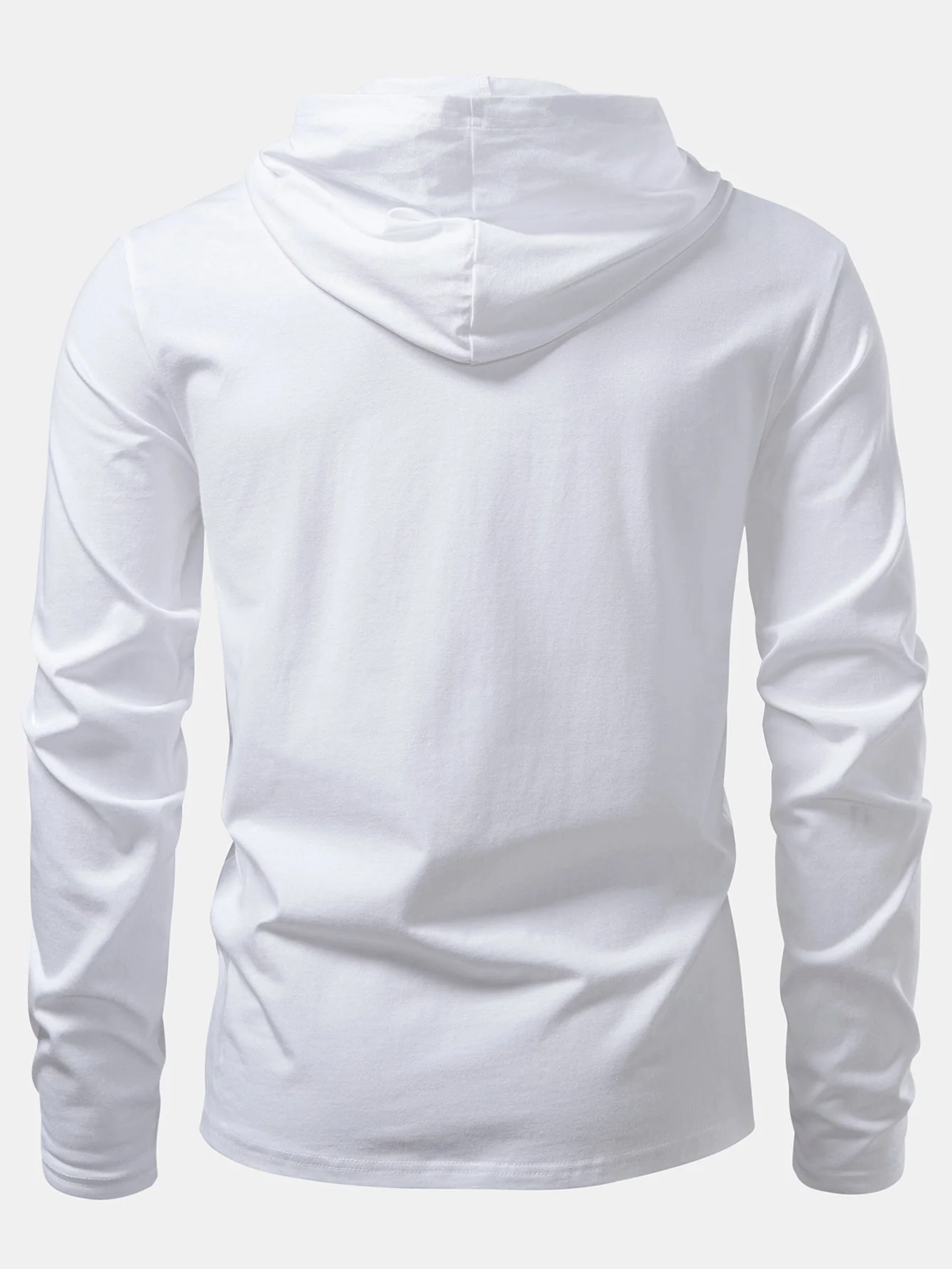 Lino® | Long Sleeved Cotton Hooded T-Shirt - Image 11