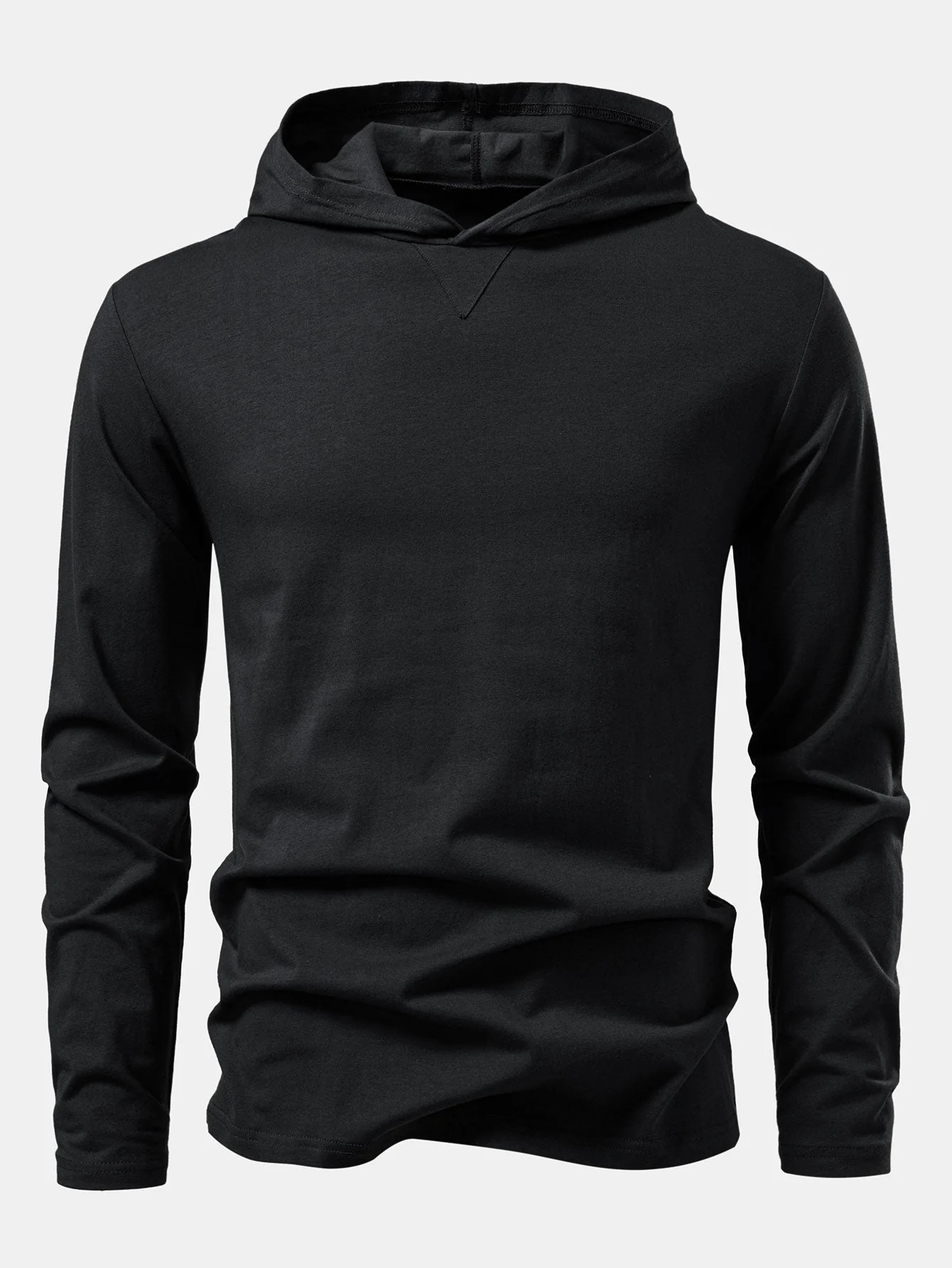 Lino® | Long Sleeved Cotton Hooded T-Shirt - Image 12