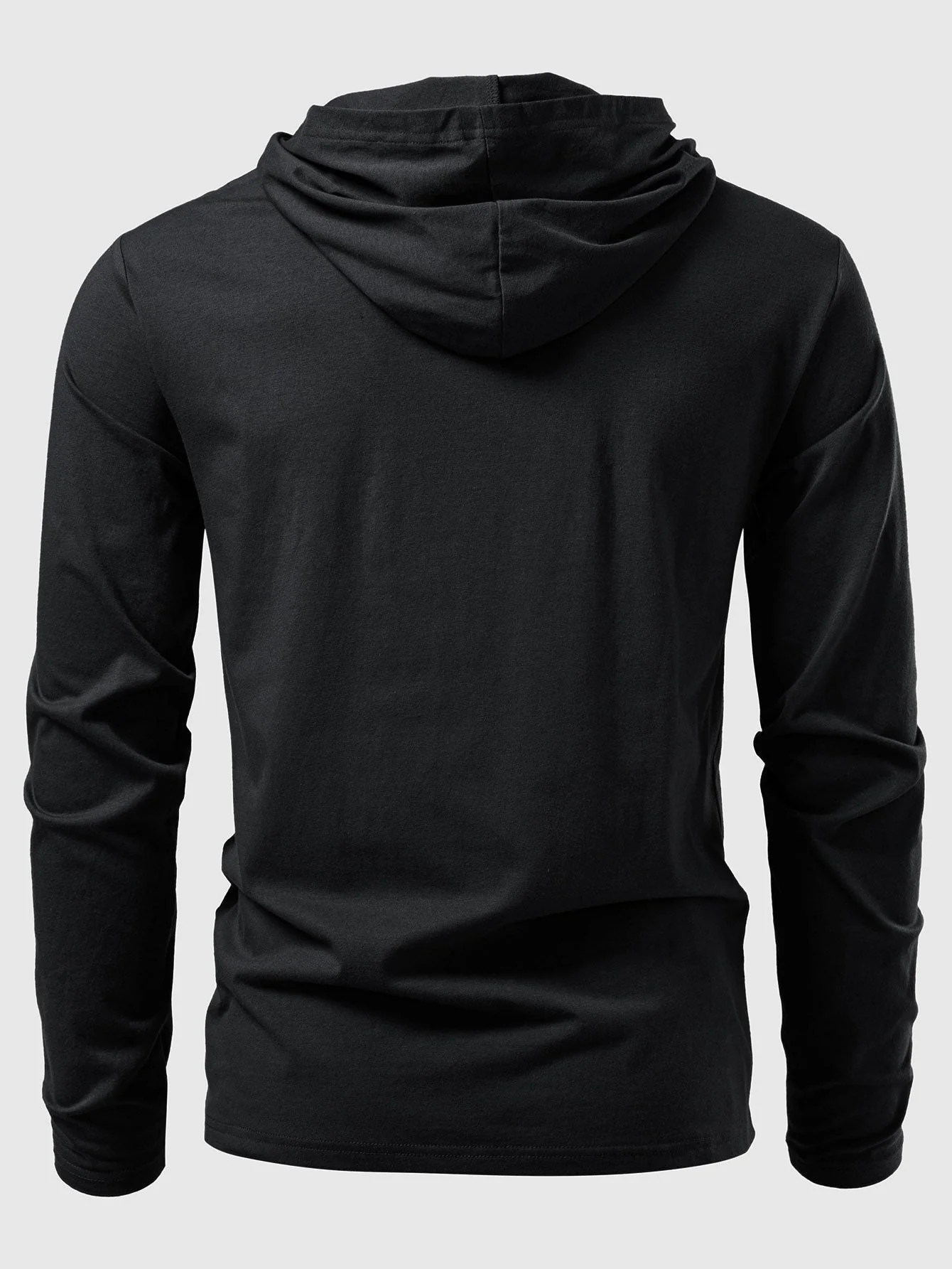Lino® | Long Sleeved Cotton Hooded T-Shirt - Image 13