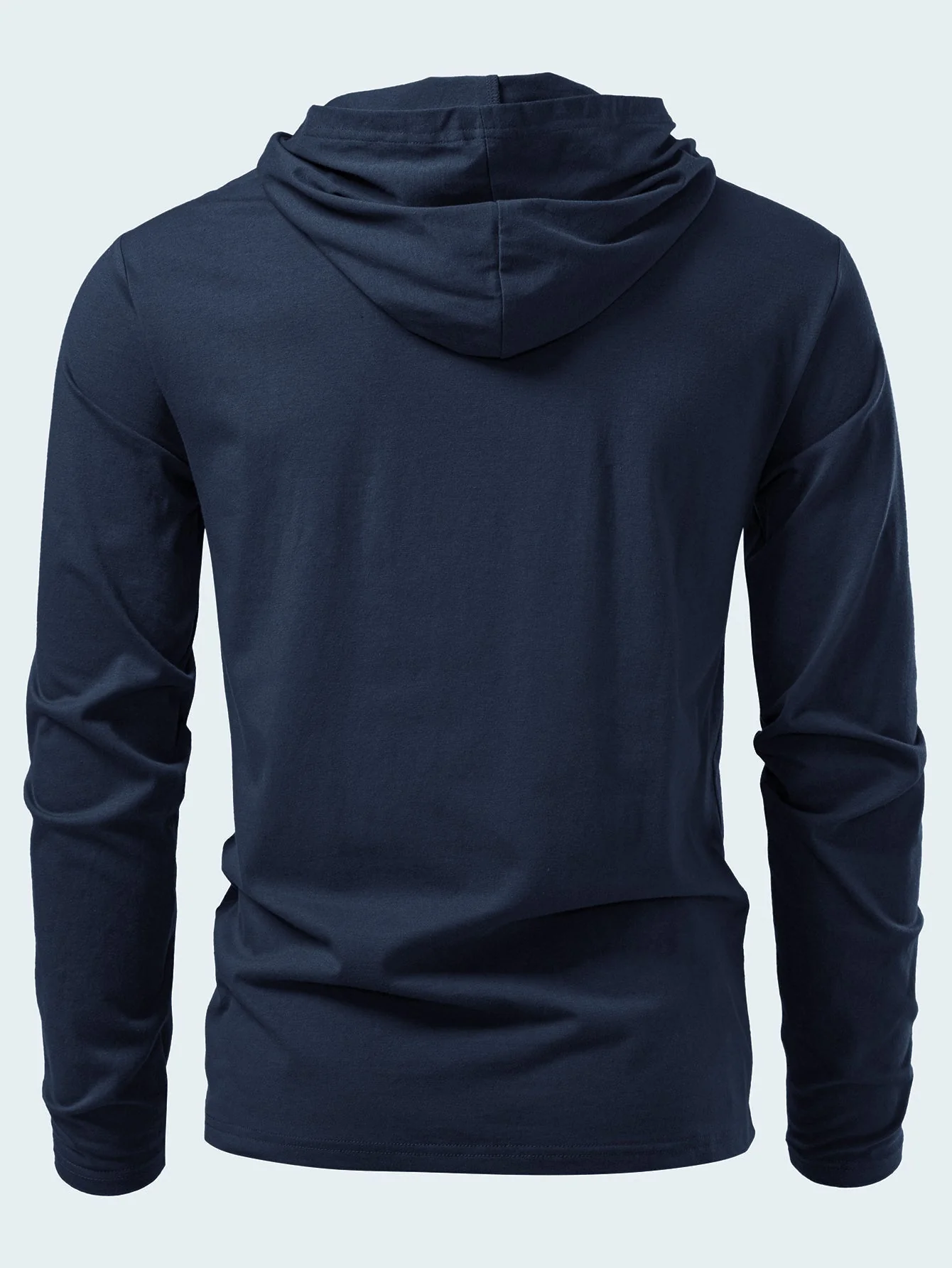 Lino® | Long Sleeved Cotton Hooded T-Shirt - Image 2