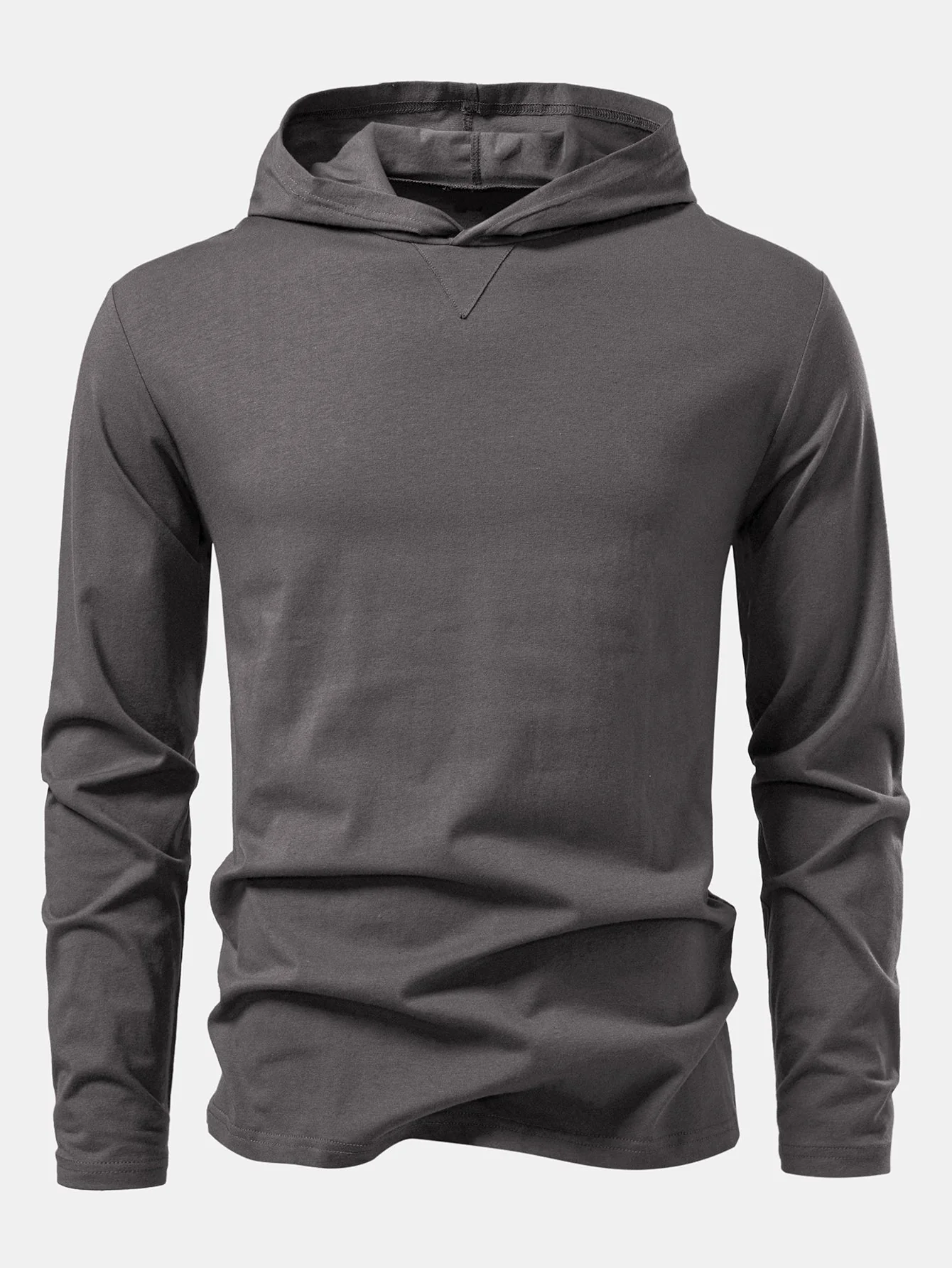 Lino® | Long Sleeved Cotton Hooded T-Shirt - Image 3