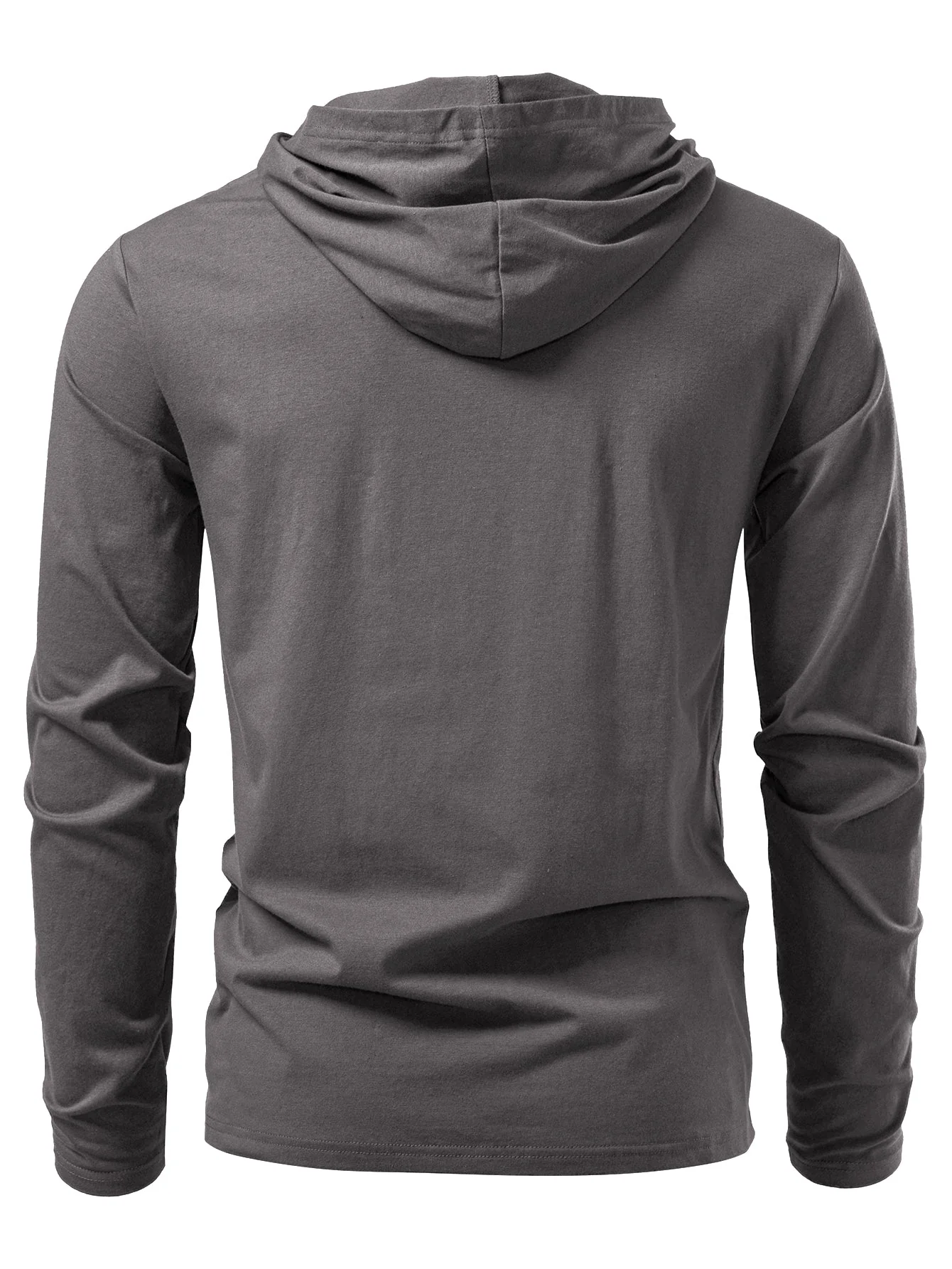 Lino® | Long Sleeved Cotton Hooded T-Shirt - Image 4
