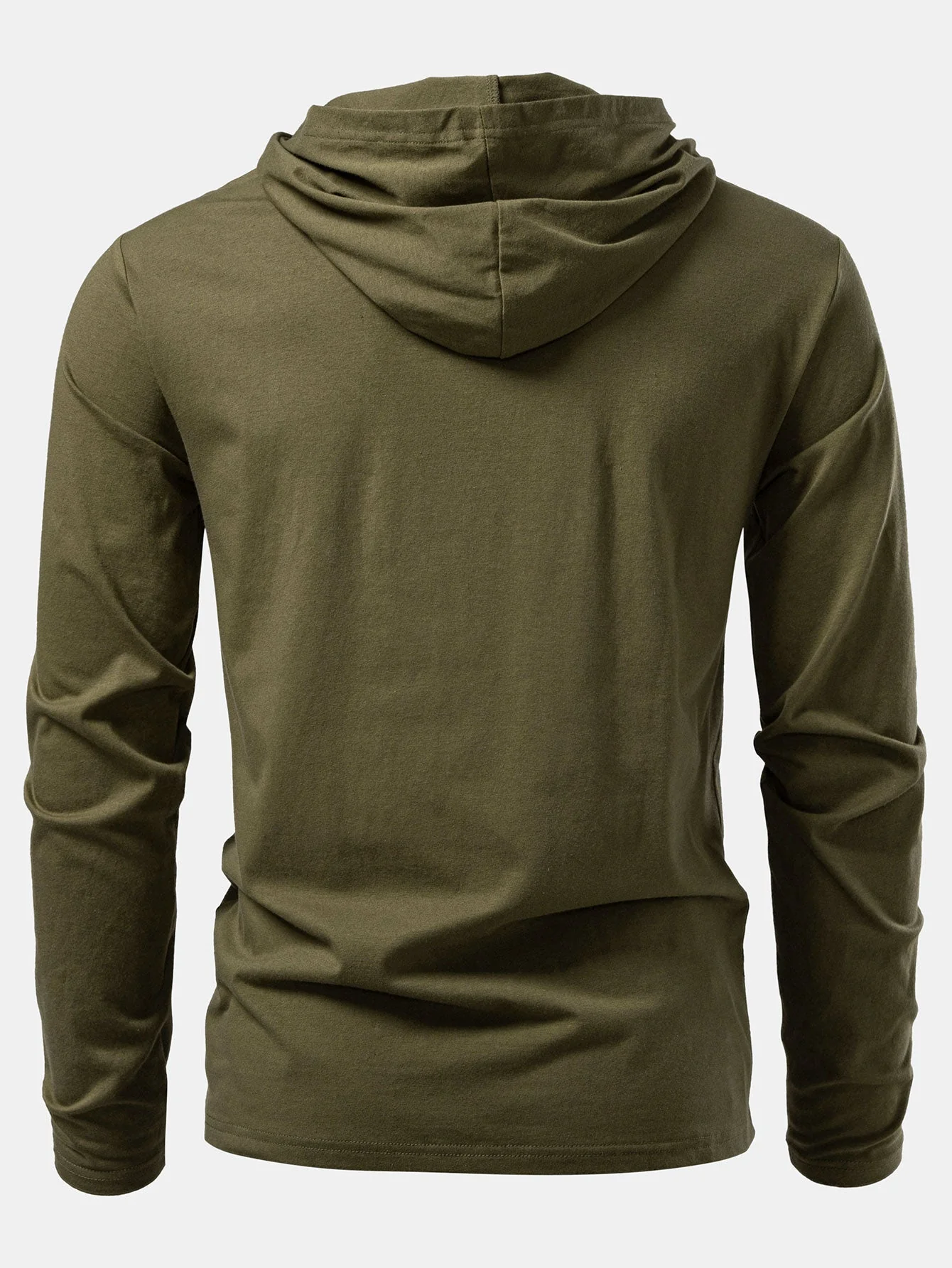 Lino® | Long Sleeved Cotton Hooded T-Shirt - Image 9