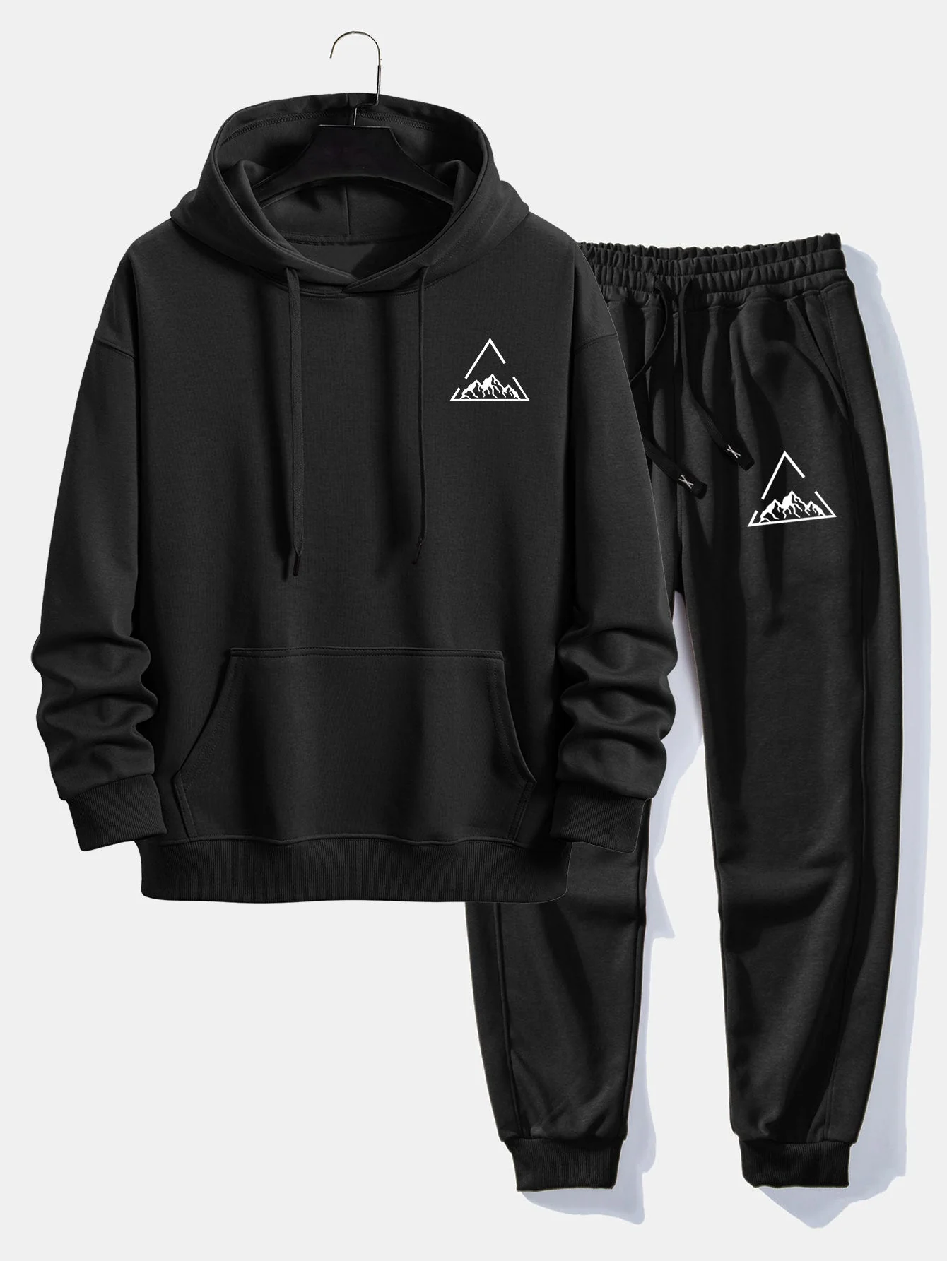 Lionel® | Triangle Mountain Print Relax Fit Hoodie & Jogging Pants - Image 2