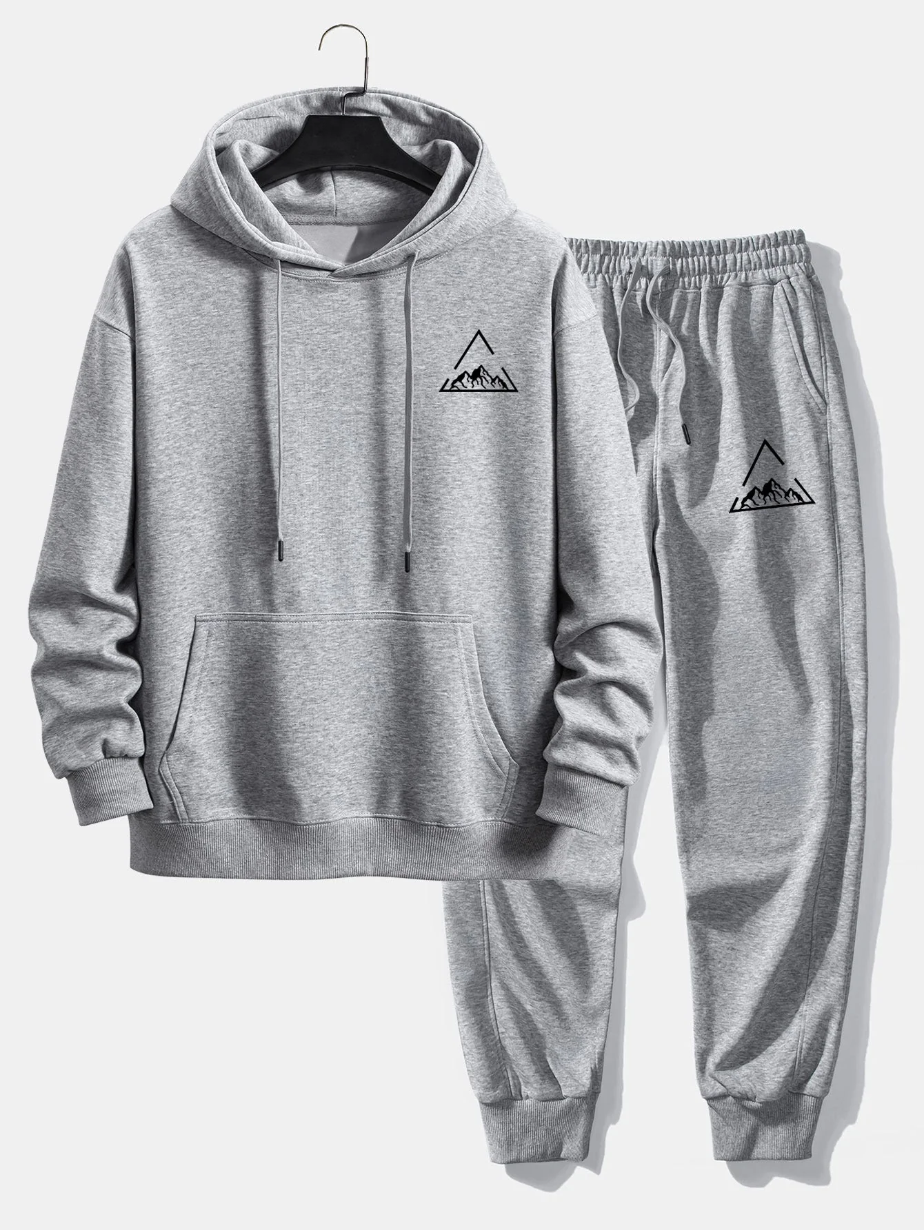 Lionel® | Triangle Mountain Print Relax Fit Hoodie & Jogging Pants - Image 5