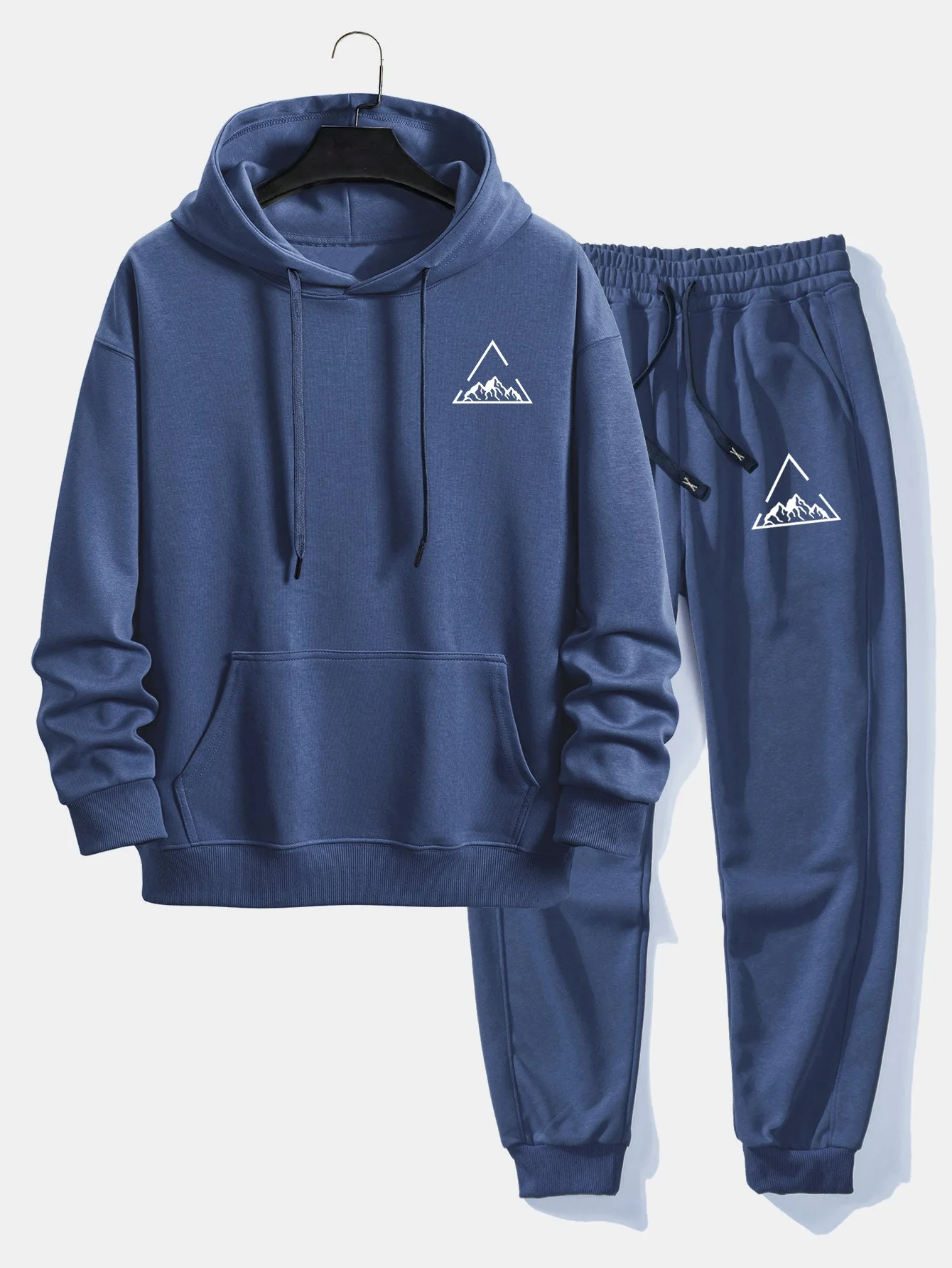 Lionel® | Triangle Mountain Print Relax Fit Hoodie & Jogging Pants - Image 6