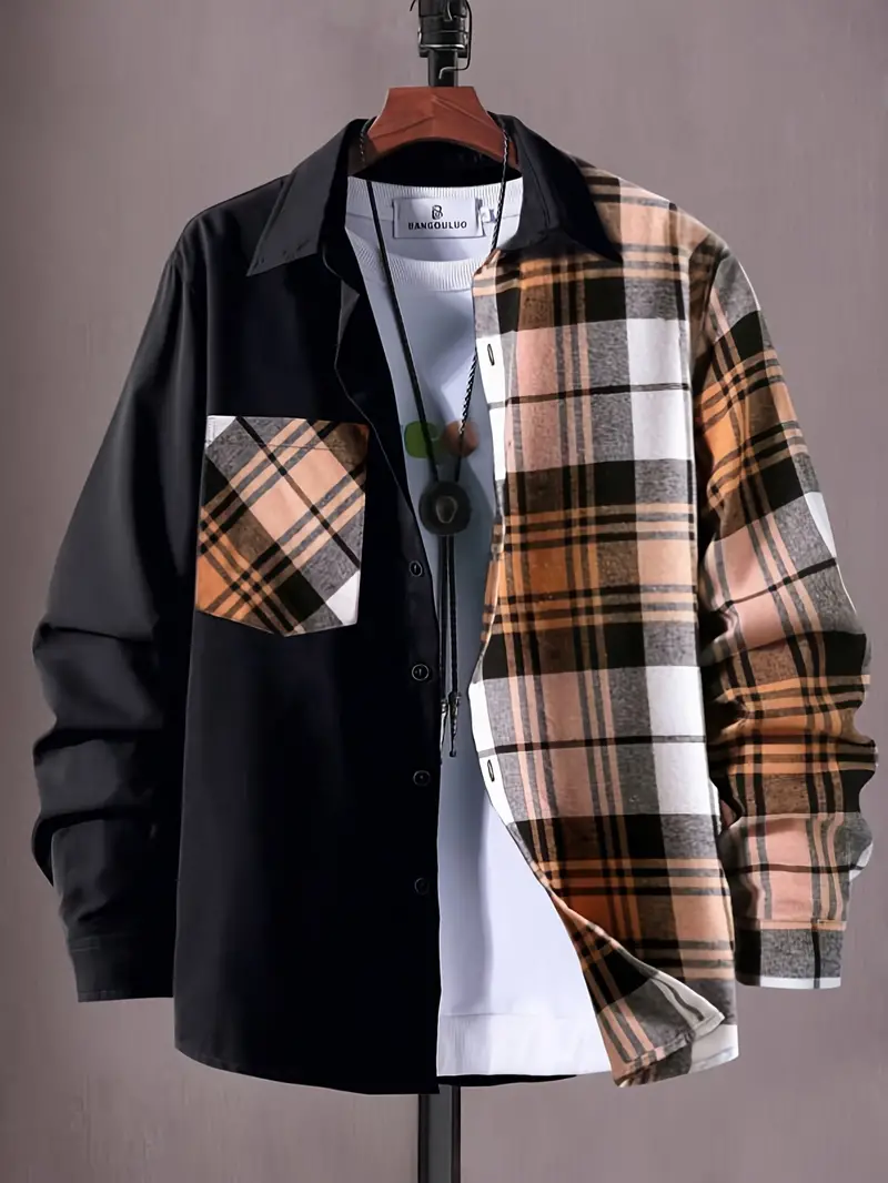 Lisandro® | Checked, Casual Long-Sleeved Overshirt - Image 10