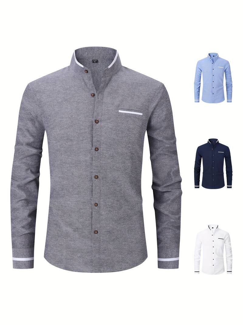 Lita® | Long Sleeve Collar Shirt For Men - Image 19