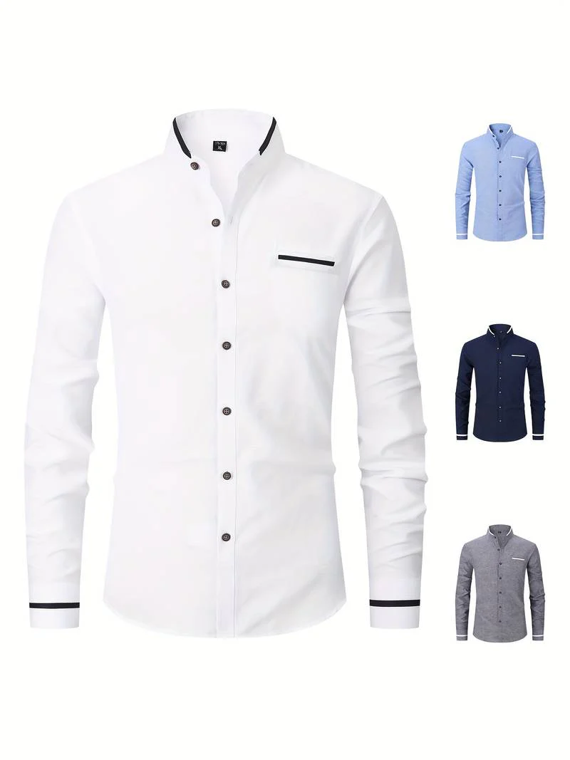 Lita® | Long Sleeve Collar Shirt For Men - Image 21