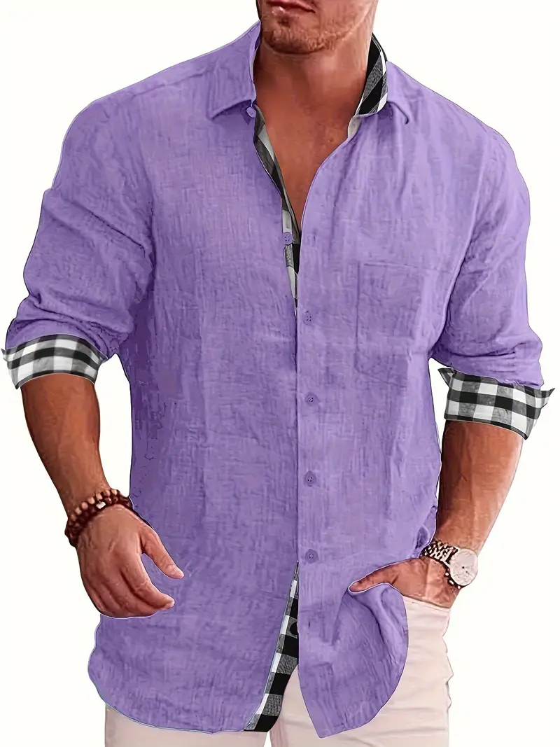 Liz® | Long Sleeve Shirt With Checked Pattern For Men - Image 4