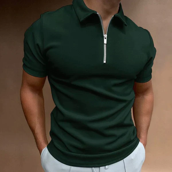 Llewellyn® | Casual Men'S Polo Shirt With Zipper Closure - Image 7
