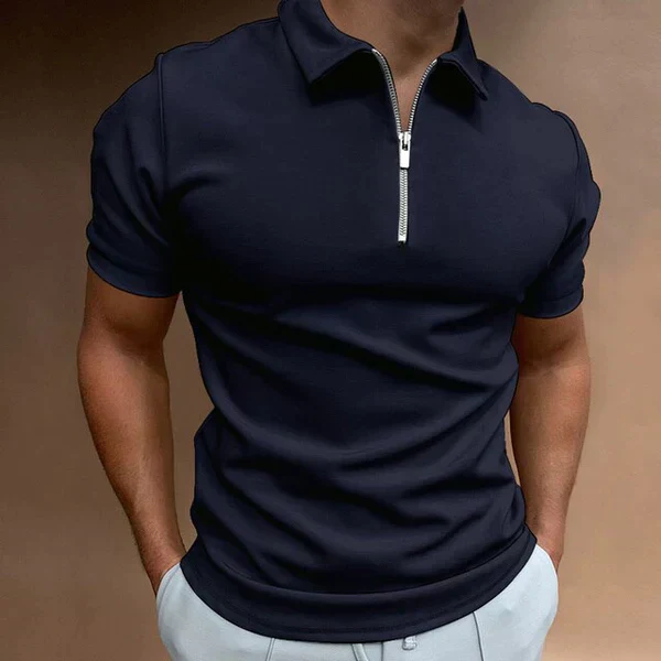 Llewellyn® | Casual Men'S Polo Shirt With Zipper Closure - Image 8