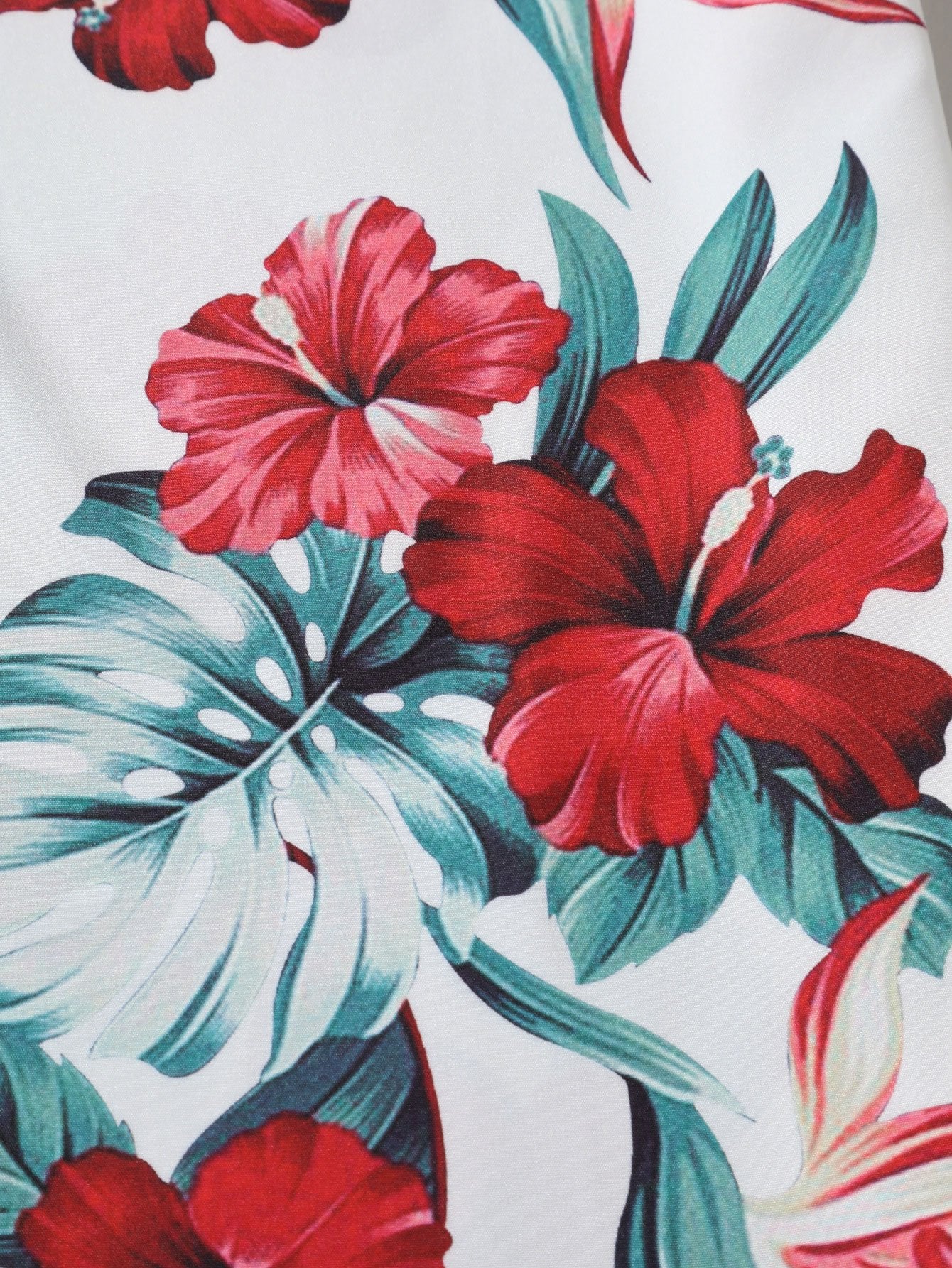 Logan® | Tropical Floral Print Button Up Shirt & Swim Shorts - Image 5
