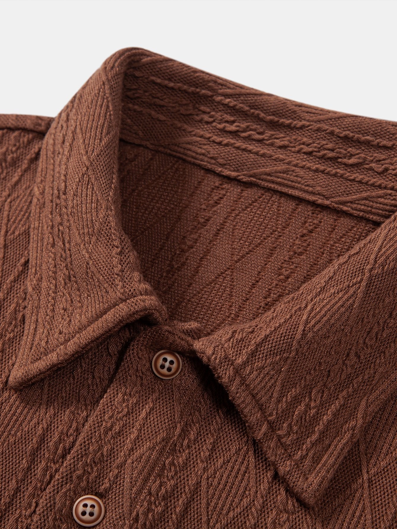 Logan | Knitted Rhombus Geometric Jacquard Polo - Image 10