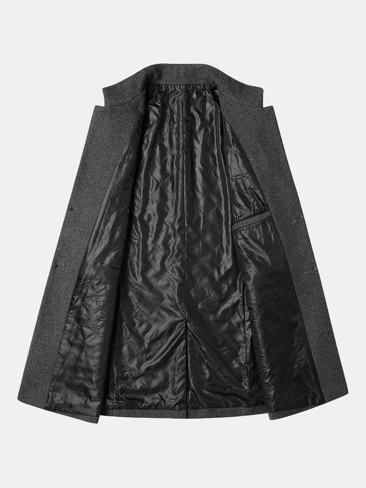 Logan | Stand Collar Woolen Overcoat - Image 5