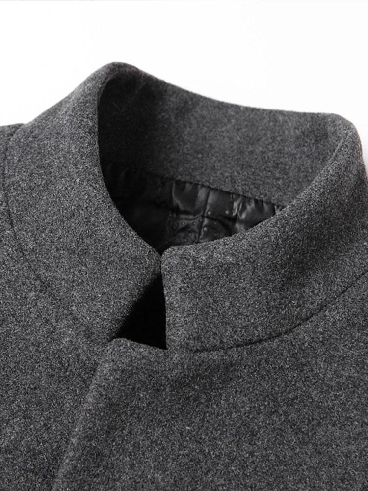 Logan | Stand Collar Woolen Overcoat - Image 6