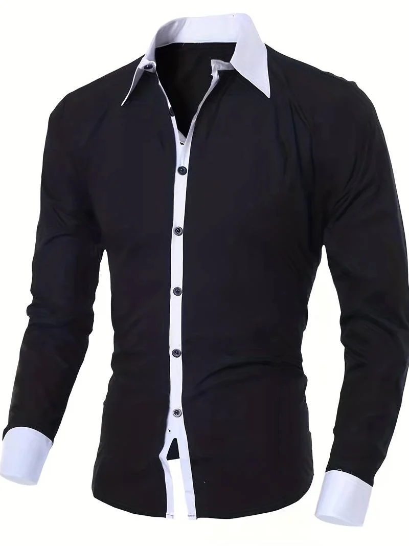 Lolita® | Casual Button-Up Contrast Shirt For Men - Image 11