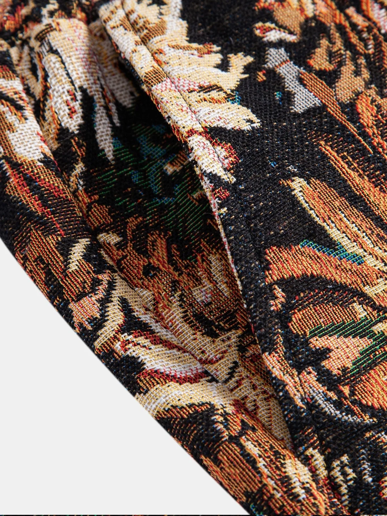 Longinus | Painted Floral Jacquard Shorts - Image 3