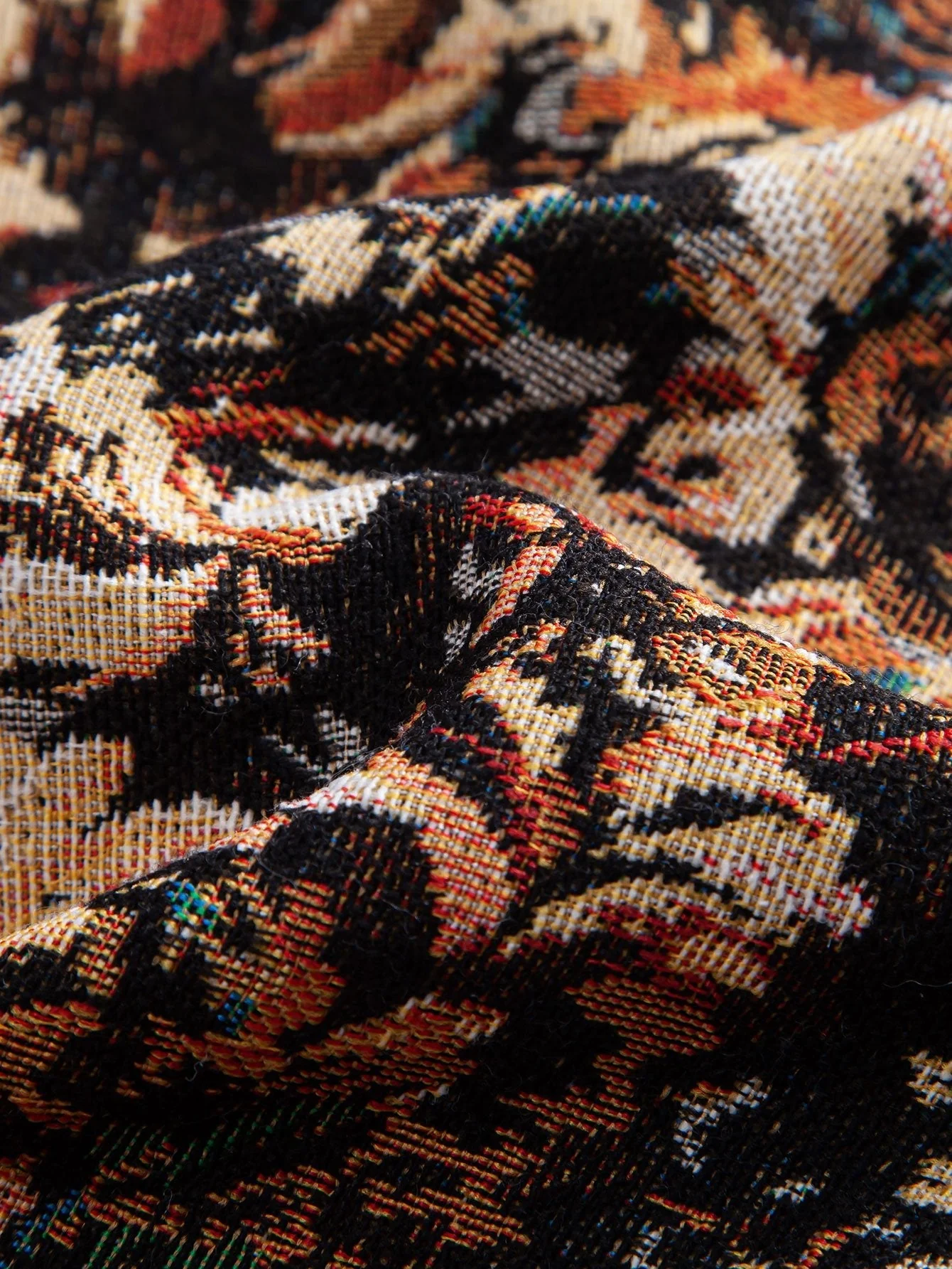 Longinus | Painted Floral Jacquard Shorts - Image 4