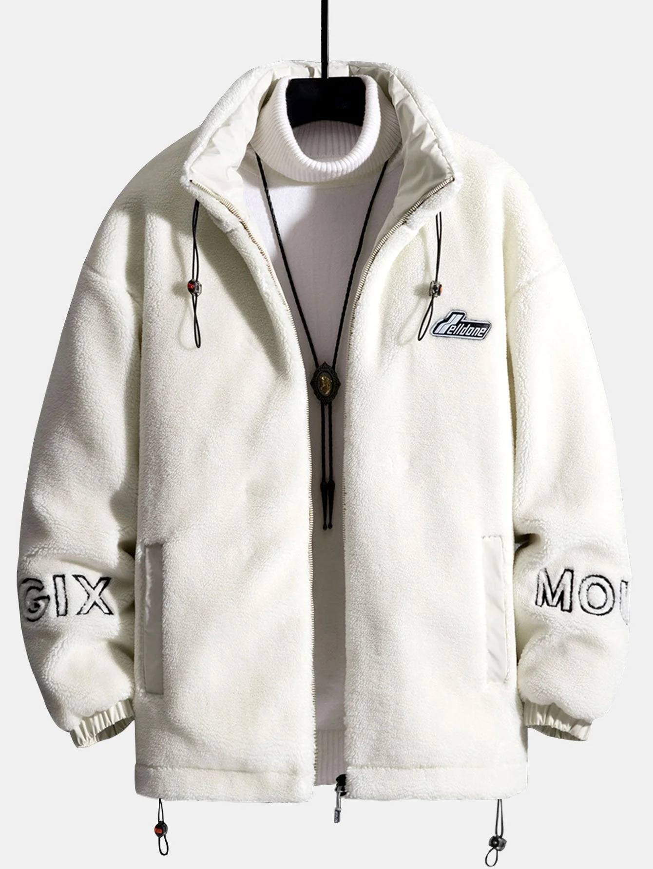 Lorenzo | Quilted Lined Teddy Fleece Zip Up Jacket - Image 9