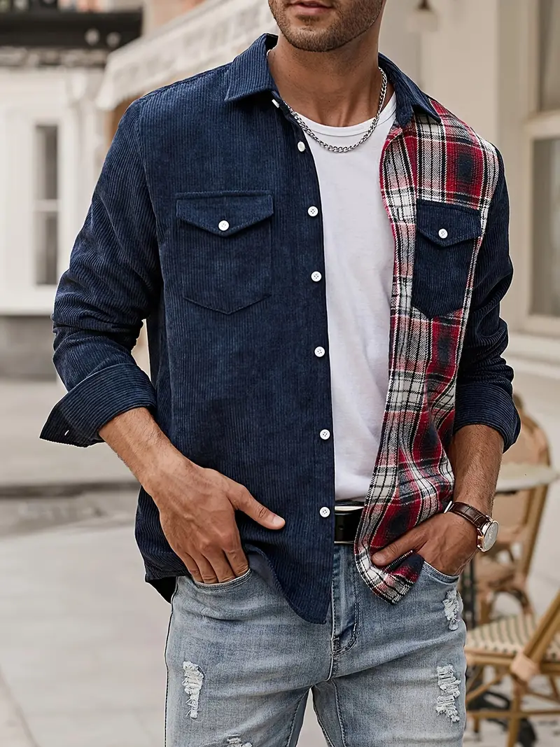 Lorne® | Patchwork Shirt With Buttons For Spring - Image 13