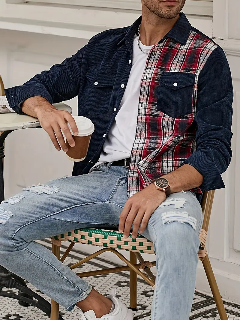 Lorne® | Patchwork Shirt With Buttons For Spring - Image 15