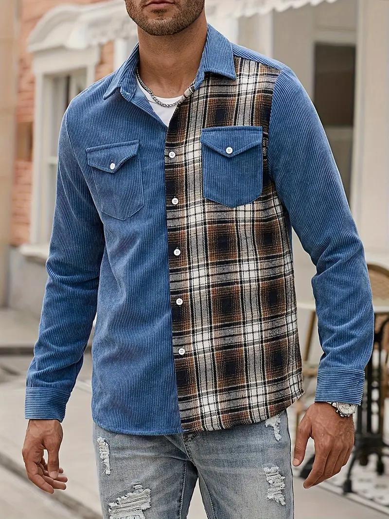 Lorne® | Patchwork Shirt With Buttons For Spring - Image 6