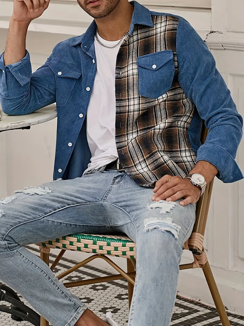 Lorne® | Patchwork Shirt With Buttons For Spring - Image 7