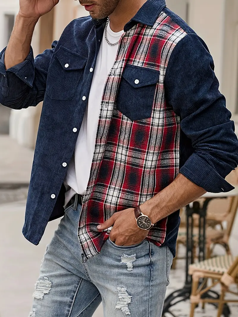 Lorne® | Patchwork Shirt With Buttons For Spring - Image 9