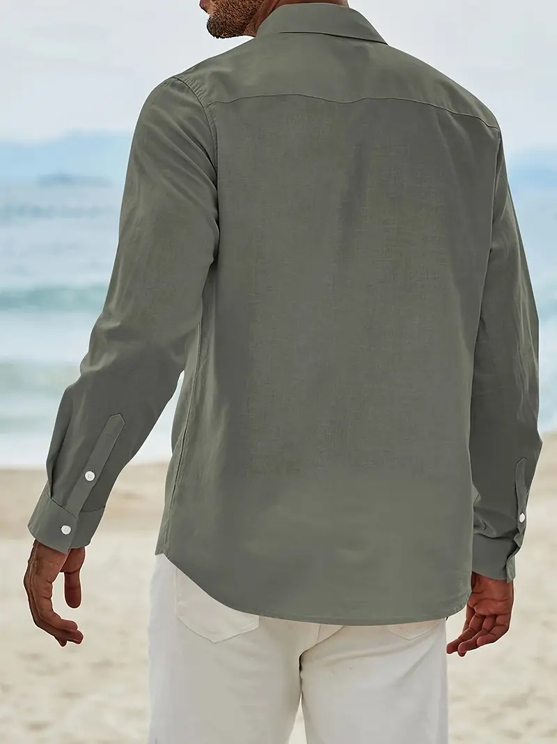 Lotis® | Casual Long-Sleeved Shirt With Button Placket - Image 8