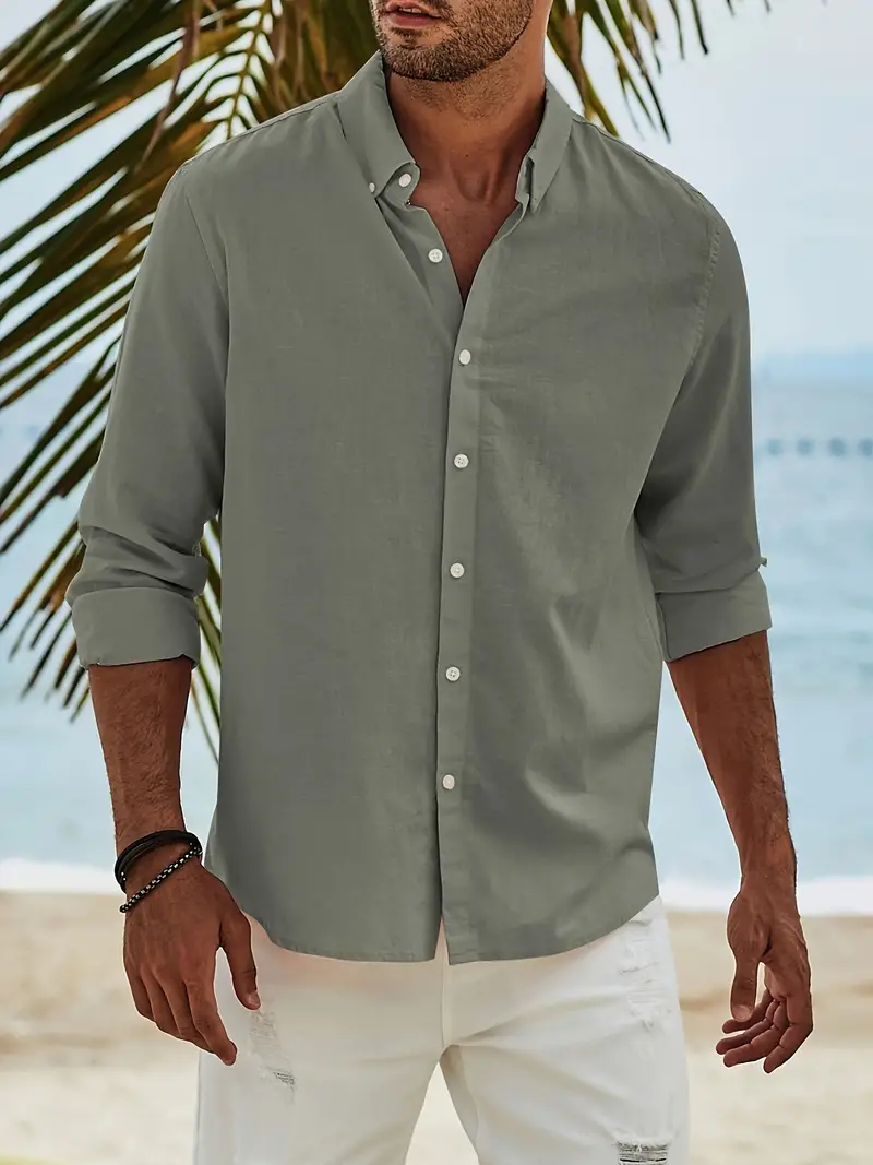 Lotis® | Casual Long-Sleeved Shirt With Button Placket - Image 9