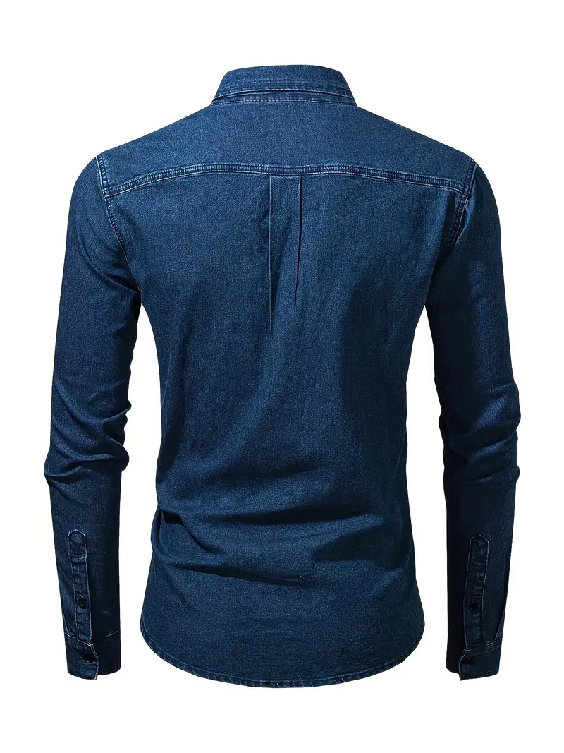 Lou® | Denim Long Sleeve Shirt For Men - Image 10