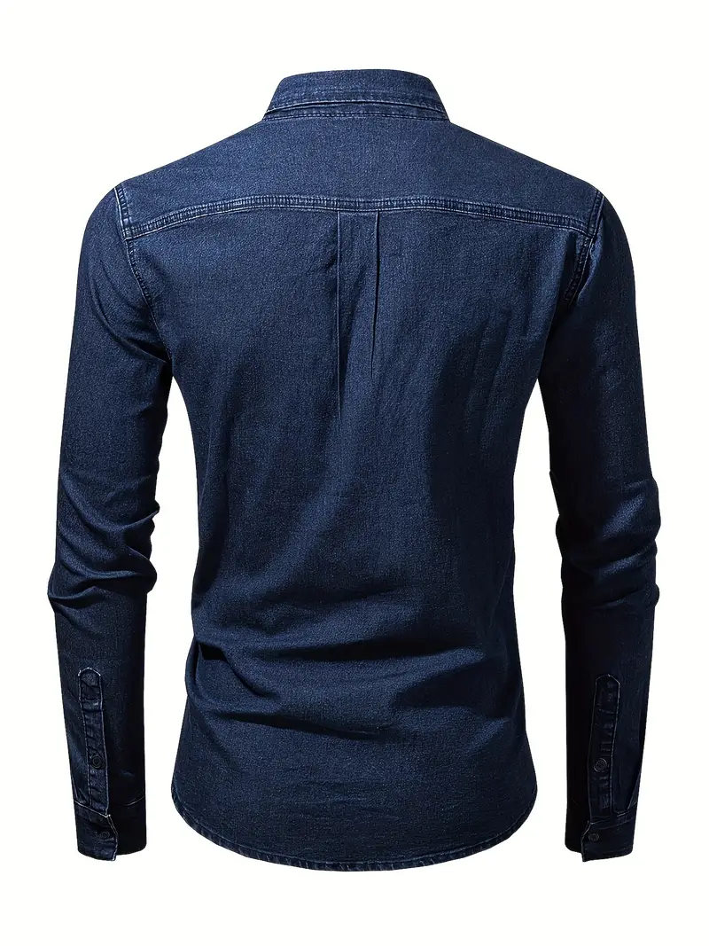 Lou® | Denim Long Sleeve Shirt For Men - Image 15