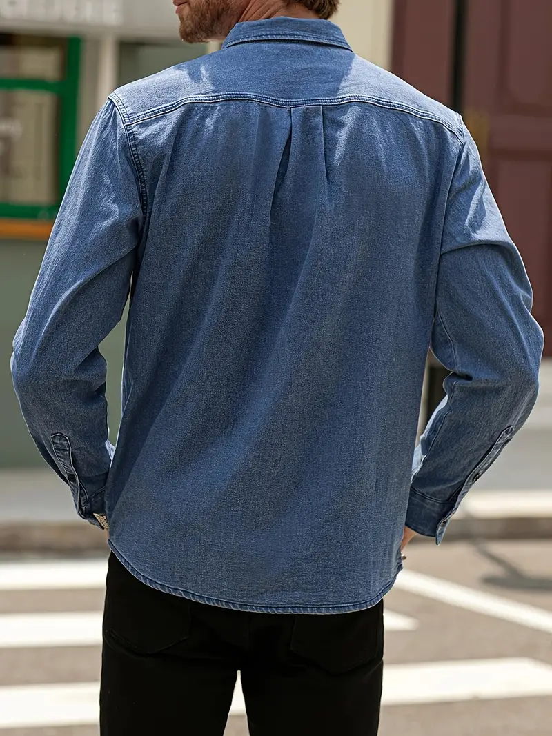 Lou® | Denim Long Sleeve Shirt For Men - Image 18