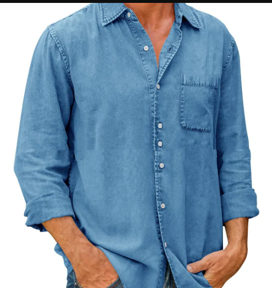 Lou® | Denim Long Sleeve Shirt For Men - Image 29