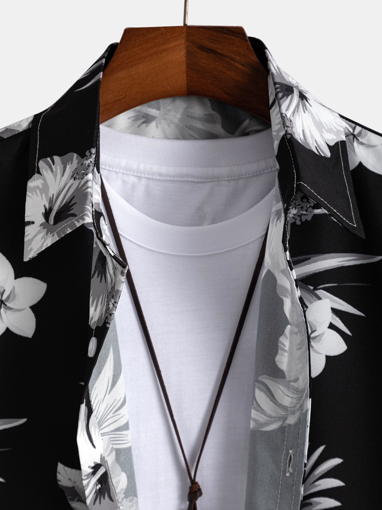 Louis® | Tropical Floral Print Button Up Shirt & Linen Cotton Blend Cropped Pants - Image 5