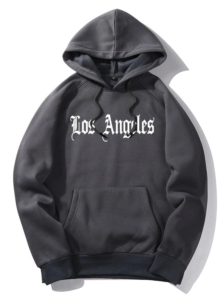 Louis | Los Angeles Print Kangaroo Pocket Hoodie - Image 4