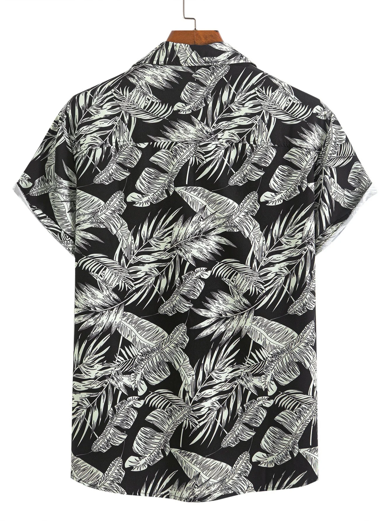 Luca® | Tropical Plants Print Button Up Shirt & Drawstring Swim Shorts - Image 3