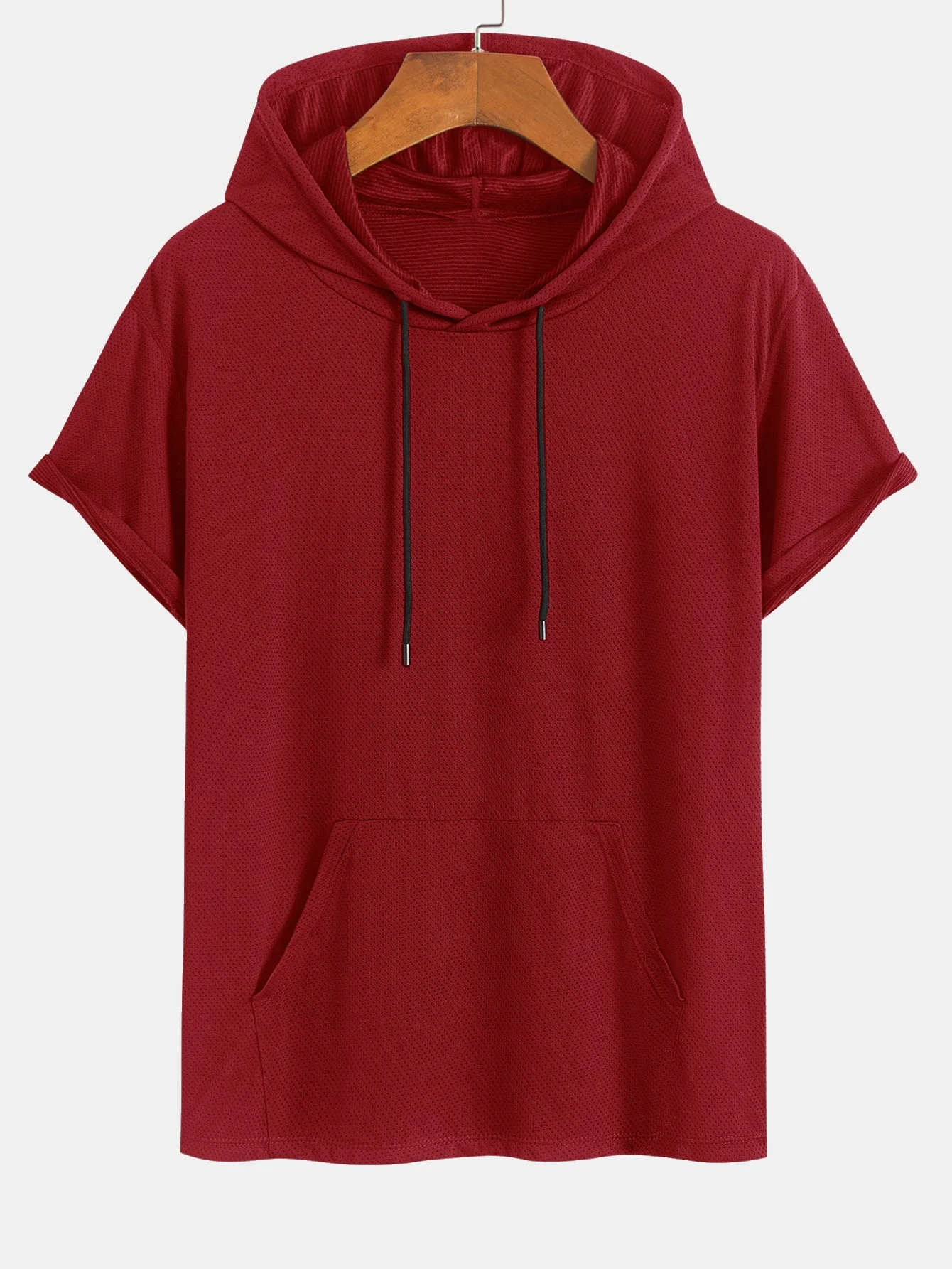 Lucas® | Athletic Mesh Kangaroo Pocket Hooded T-Shirt - Image 11