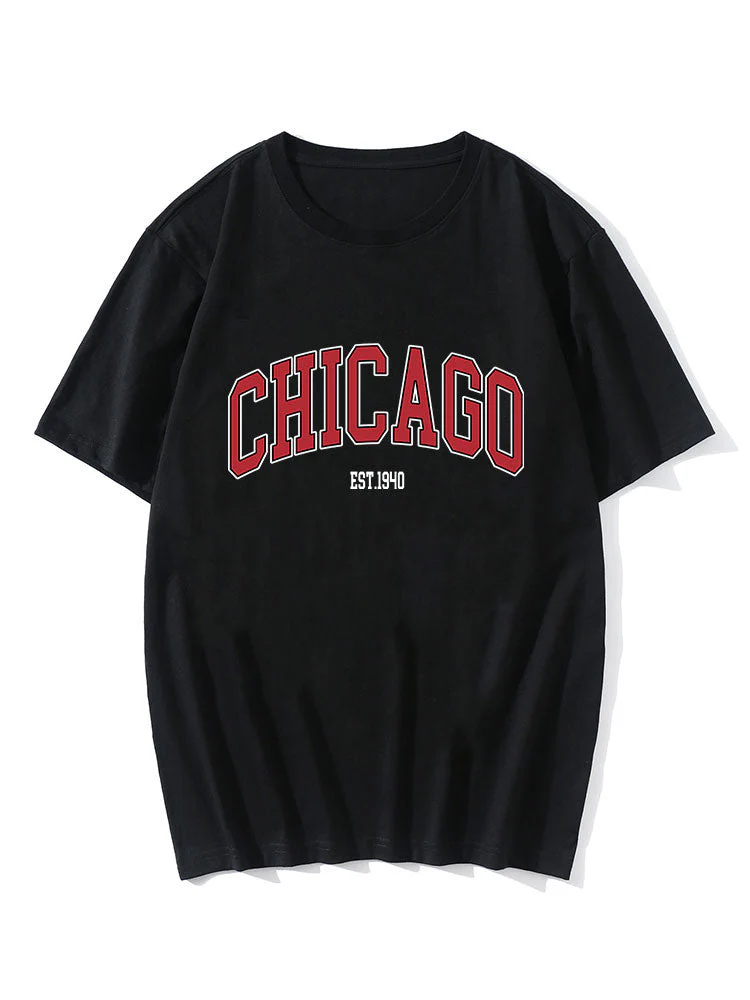 Lucas® | Chicago Letter Print T-Shirt - Image 3