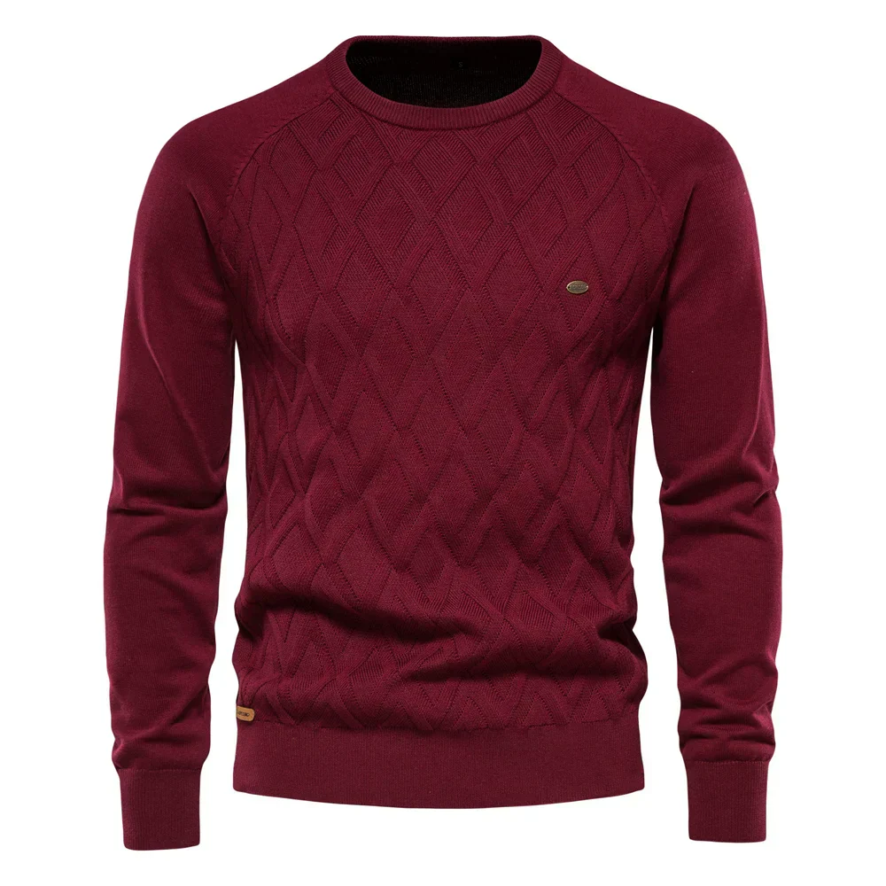Lucas® | Premium Cotton Argyle Sweater - Image 2