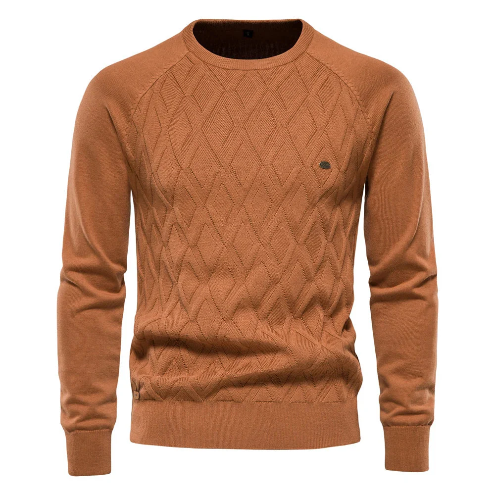 Lucas® | Premium Cotton Argyle Sweater - Image 7
