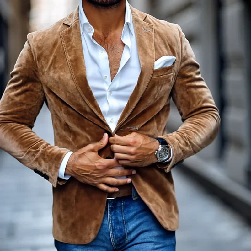 Lucas® | Two Button Suede Blazer - Image 2