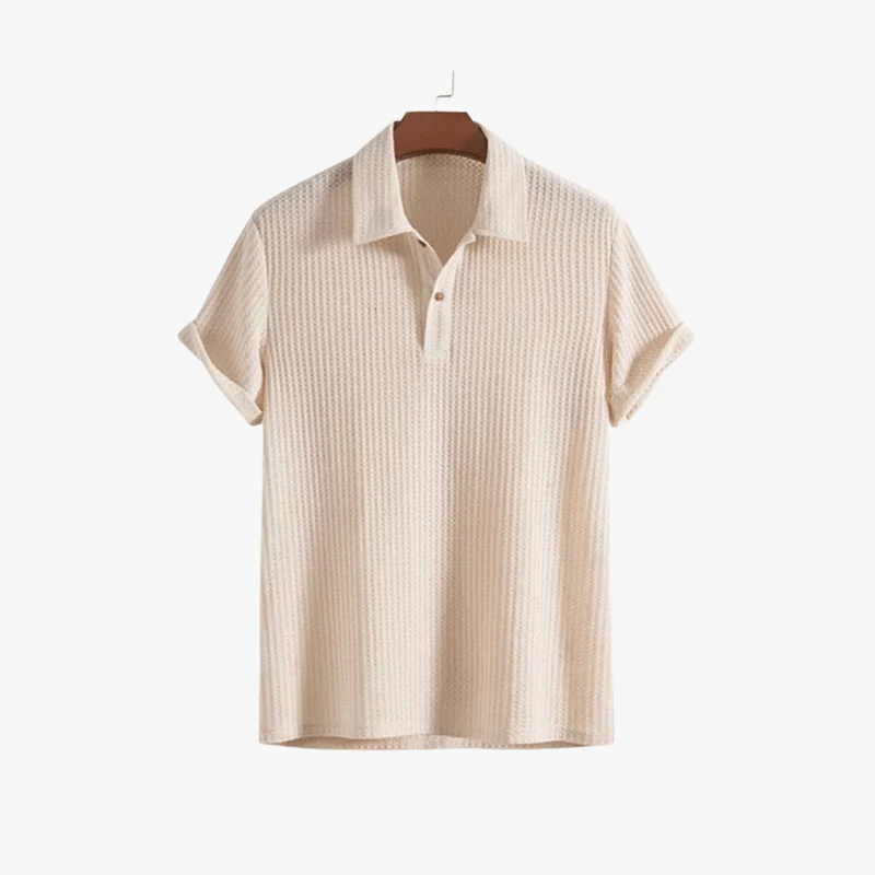 Lucas | Stylish Summer Polo Shirt for Men – Breathable Waffle Knit - Image 11